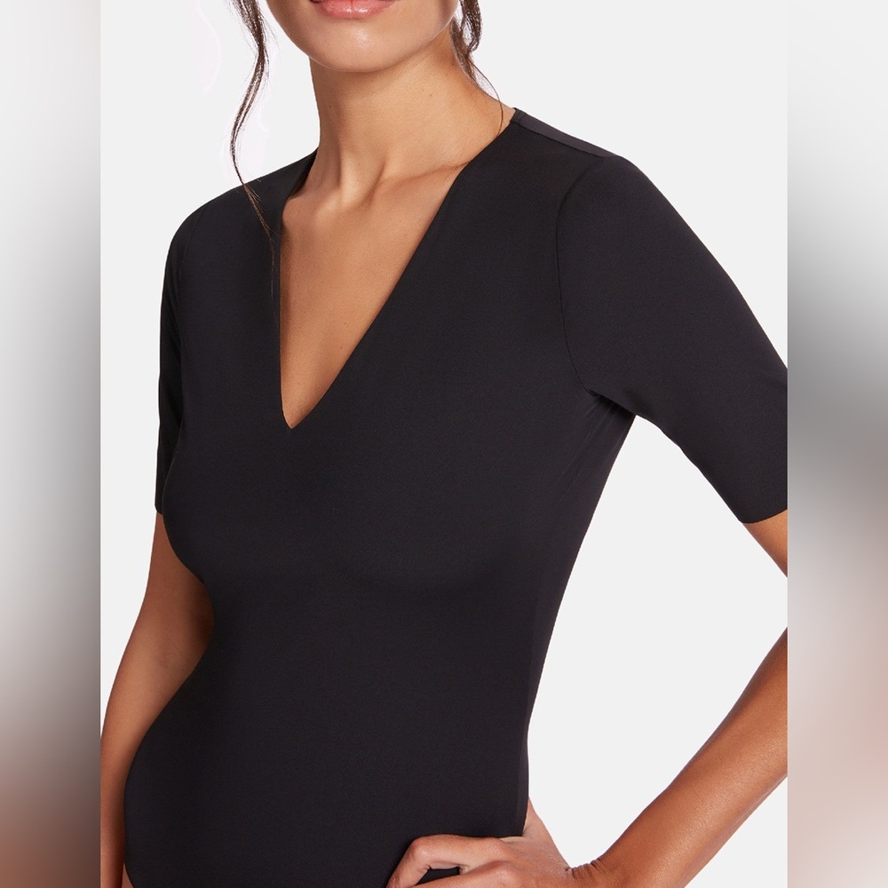 NWT Wolford Vermont String Body Suit Thong V-Neck Black 79177 size XS $210 - Picture 5 of 12